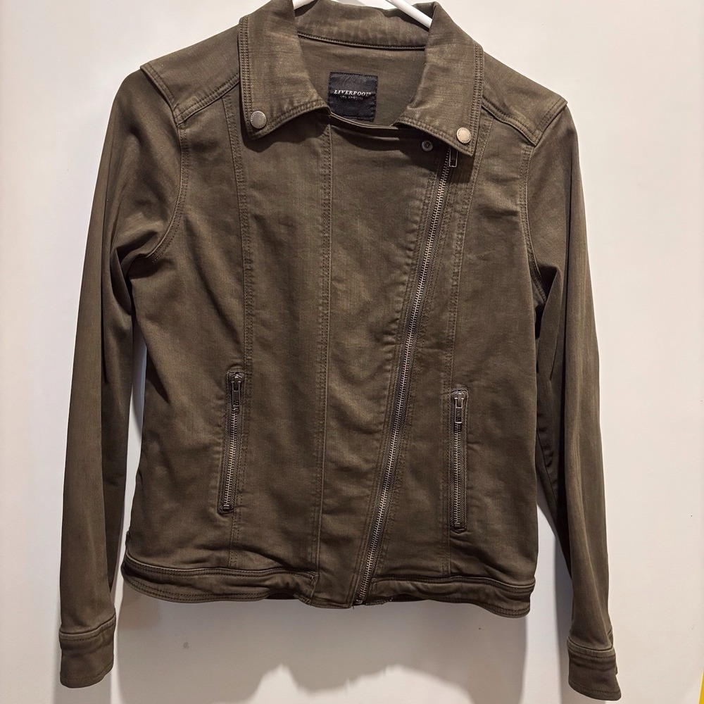 Liverpool Military Green Jacket Ladies Size Small 38" X 22"